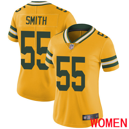 Green Bay Packers Limited Gold Women #55 Smith Za Darius Jersey Nike NFL Rush Vapor Untouchable->youth nfl jersey->Youth Jersey